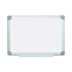 Earth Silver Easy-Clean Dry Erase Board, Reversible, 24 x 18, White Surface, Silver Aluminum Frame