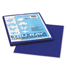 Tru-Ray Construction Paper, 76 lb Text Weight, 9 x 12, Royal Blue, 50/Pack