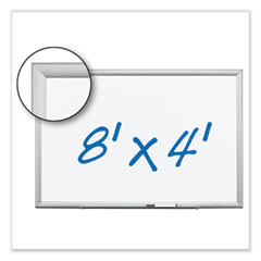 Porcelain Dry Erase Boards, 96 x 48, White Surface, Aluminum Frame