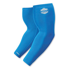 Chill-Its 6690 Performance Knit Cooling Arm Sleeve, Polyester/Spandex, Medium, Blue, 2 Sleeves, Ships in 1-3 Business Days