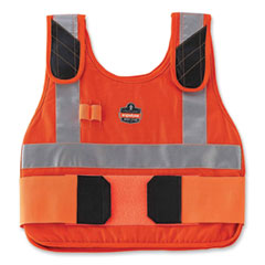 Chill-Its 6215 Premium FR Phase Change Cooling Vest w/Packs, Modacrylic Cotton, Small/Med, Orange, Ships in 1-3 Business Days