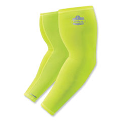 Chill-Its 6690 Performance Knit Cooling Arm Sleeve, Polyester/Spandex, Medium, Lime, 2 Sleeves, Ships in 1-3 Business Days