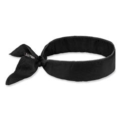 Chill-Its 6702 Cooling Embedded Polymers Tie Bandana, One Size Fits Most, Black, Ships in 1-3 Business Days