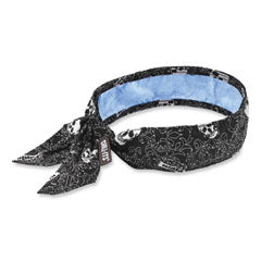 Chill-Its 6700CT Cooling Bandana PVA Tie Headband, One Size Fits Most, Skulls, Ships in 1-3 Business Days