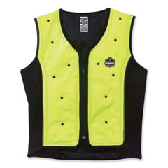 Chill-Its 6685 Premium Dry Evaporative Cooling Vest with Zipper, Nylon, Medium, Lime , Ships in 1-3 Business Days