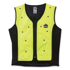 Chill-Its 6685 Premium Dry Evaporative Cooling Vest with Zipper, Nylon, X-Large, Lime, Ships in 1-3 Business Days