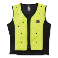 Chill-Its 6685 Premium Dry Evaporative Cooling Vest with Zipper, Nylon, 3X-Large, Lime, Ships in 1-3 Business Days