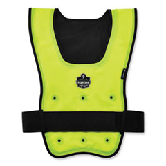 Chill-Its 6687 Economy Dry Evaporative Cooling Elastic Waist Vest, Nylon, Small/Medium, Lime, Ships in 1-3 Business Days