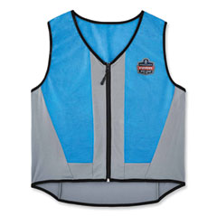 Chill-Its 6667 Wet Evaporative PVA Cooling Vest with Zipper, PVA, Medium, Blue, Ships in 1-3 Business Days