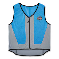 Chill-Its 6667 Wet Evaporative PVA Cooling Vest with Zipper, PVA, 2X-Large, Blue, Ships in 1-3 Business Days