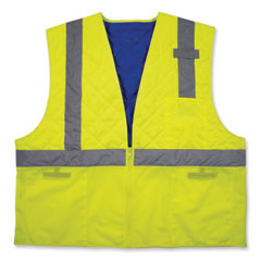 Chill-Its 6668 Class 2 Hi-Vis Safety Cooling Vest, Polymer, 2X-Large, Lime, Ships in 1-3 Business Days