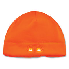 N-Ferno 6804 Skull Cap Winter Hat with LED Lights, One Size Fits Most, Orange, Ships in 1-3 Business Days