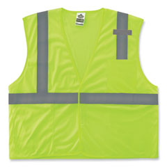 GloWear 8210HL Class 2 Economy Mesh Hook and Loop Vest, Polyester, Small/Medium, Lime, Ships in 1-3 Business Days