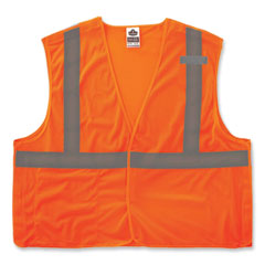 GloWear 8215BA Class 2 Economy Breakaway Mesh Vest, Polyester, X-Small, Orange, Ships in 1-3 Business Days