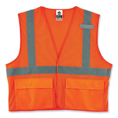 GloWear 8220HL Class 2 Standard Mesh Hook and Loop Vest, Polyester, Small/Medium, Orange, Ships in 1-3 Business Days