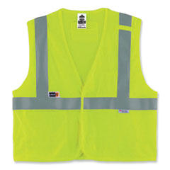 GloWear 8260FRHL Class 2 FR Safety Hook and Loop Vest, Modacrylic/Kevlar, Large/X-Large, Lime, Ships in 1-3 Business Days