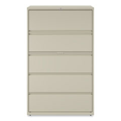 Lateral File, 5 Legal/Letter/A4/A5-Size File Drawers, Putty, 42" x 18.63" x 67.63"