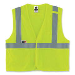 GloWear 8263FRHL Class 2 FR Safety Economy Hook and Loop Vest, Modacrylic Mesh/Cotton, L/XL Lime, Ships in 1-3 Business Days