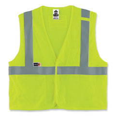 GloWear 8263FRHL Class 2 FR Safety Economy Hook/Loop Vest, Modacrylic Mesh/Cotton, 2XLa/3XL, Lime, Ships in 1-3 Business Days