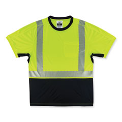 GloWear 8283BK Class 2 Lightweight Performance Hi-Vis T-Shirt, Polyester, Large, Lime, Ships in 1-3 Business Days