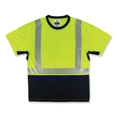 GloWear 8283BK Class 2 Lightweight Performance Hi-Vis T-Shirt, Polyester, 2X-Large, Lime, Ships in 1-3 Business Days