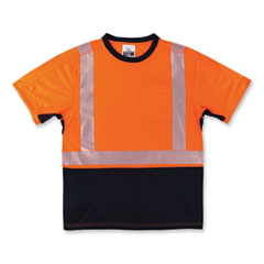 GloWear 8283BK Class 2 Lightweight Performance Hi-Vis T-Shirt, Polyester, Small, Orange, Ships in 1-3 Business Days