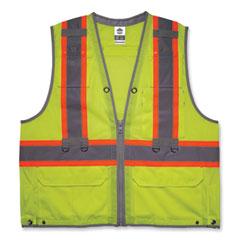 GloWear 8231TVK Class 2 Hi-Vis Tool Tethering Safety Vest Kit, Polyester, Large/X-Large, Lime, Ships in 1-3 Business Days