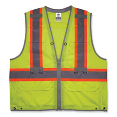 GloWear 8231TVK Class 2 Hi-Vis Tool Tethering Safety Vest Kit, Polyester, 2X-Large/3X-Large, Lime, Ships in 1-3 Business Days