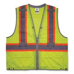 GloWear 8231TVK Class 2 Hi-Vis Tool Tethering Safety Vest Kit, Polyester, 4X-Large/5X-Large, Lime, Ships in 1-3 Business Days