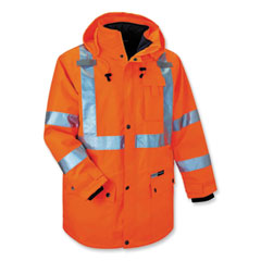 GloWear 8385 Class 3 Hi-Vis 4-in-1 Jacket, Small, Orange, Ships in 1-3 Business Days