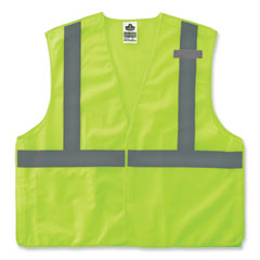 GloWear 8215BA-S Single Size Class 2 Economy Breakaway Mesh Vest, Polyester, Small, Lime, Ships in 1-3 Business Days