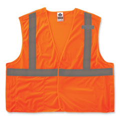 GloWear 8215BA-S Single Size Class 2 Economy Breakaway Mesh Vest, Polyester, Medium, Orange, Ships in 1-3 Business Days