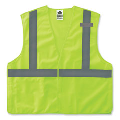 GloWear 8215BA-S Single Size Class 2 Economy Breakaway Mesh Vest, Polyester, 4X-Large, Lime, Ships in 1-3 Business Days