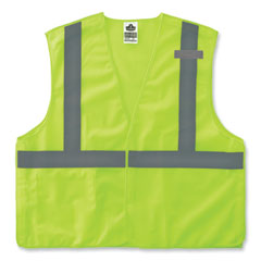 GloWear 8215BA-S Single Size Class 2 Economy Breakaway Mesh Vest, Polyester, 2X-Large, Lime, Ships in 1-3 Business Days