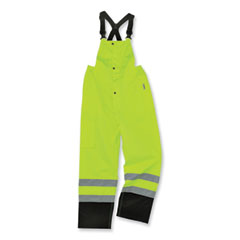 GloWear 8918BK Class E Hi-Vis Rain Bibs Black Bottom, X-Large, Lime, Ships in 1-3 Business Days