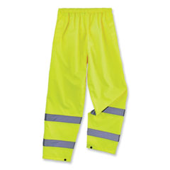 GloWear 8916 Class E Lightweight Hi-Vis Rain Pants, Small, Lime, Ships in 1-3 Business Days