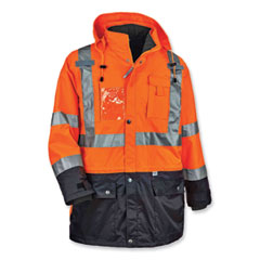 GloWear 8388 Class 3/2 Hi-Vis Thermal Jacket Kit, Small, Orange, Ships in 1-3 Business Days