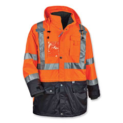 GloWear 8388 Class 3/2 Hi-Vis Thermal Jacket Kit, Medium, Orange, Ships in 1-3 Business Days