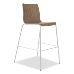 Ruck Laminate Task Stool, Supports up to 300 lb, 30" Seat Height, Pinnacle Seat/Base, Silver Frame, Ships in 7-10 Bus Days