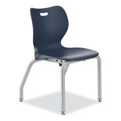 SmartLink Four-Leg Chair, Up to 300 lb, 18" Seat Height, Regatta Seat/Back, Platinum Base, 4/Carton, Ships in 7-10 Bus Days