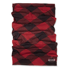 Chill-Its 6485 Multi-Band, Polyester, One Size Fits Most, Red Buffalo Plaid, Ships in 1-3 Business Days