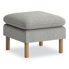 Parkwyn Series Ottoman, 23" x 23" x 17.5", Gray/Oak