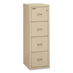 Compact Turtle Insulated Vertical File, 1-Hour Fire Protection, 4 Legal/Letter File Drawer, Parchment, 17.75 x 22.13 x 52.75