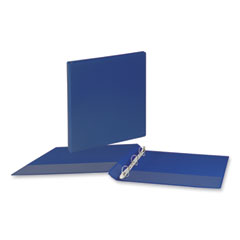 Slant D-Ring View Binder, 3 Rings, 0.5" Capacity, 11 x 8.5, Navy Blue