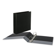 Slant D-Ring View Binder, 3 Rings, 2" Capacity, 11 x 8.5, Black, 6/Carton