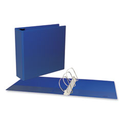 Slant D-Ring View Binder, 3 Rings, 3" Capacity, 11 x 8.5, Navy Blue