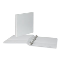 Slant D-Ring View Binder, 3 Rings, 1" Capacity, 11 x 8.5, White, 12/Carton