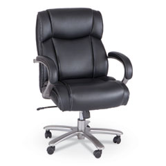 Lineage Big&Tall Mid Back Task Chair 28" Back, Max 400 lb, 21.5" to 25.25" High Black Seat, Chrome,Ships in 1-3 Business Days