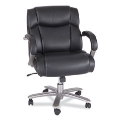 Lineage Big&Tall Mid Back Task Chair 24.5" Back, Max 350lb, 19.5" to 23.25" High Black Seat,Chrome,Ships in 1-3 Business Days