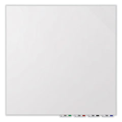 Aria Low Profile Magnetic Glass Whiteboard, 60 x 36, White Surface, Ships in 7-10 Business Days